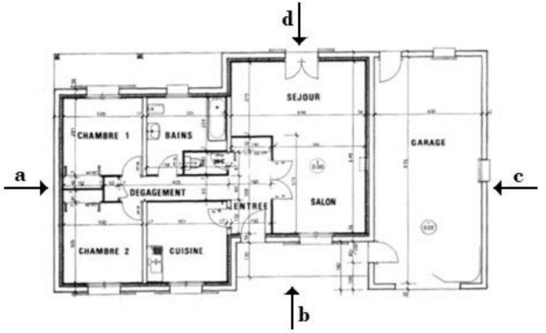 Plan de la façade